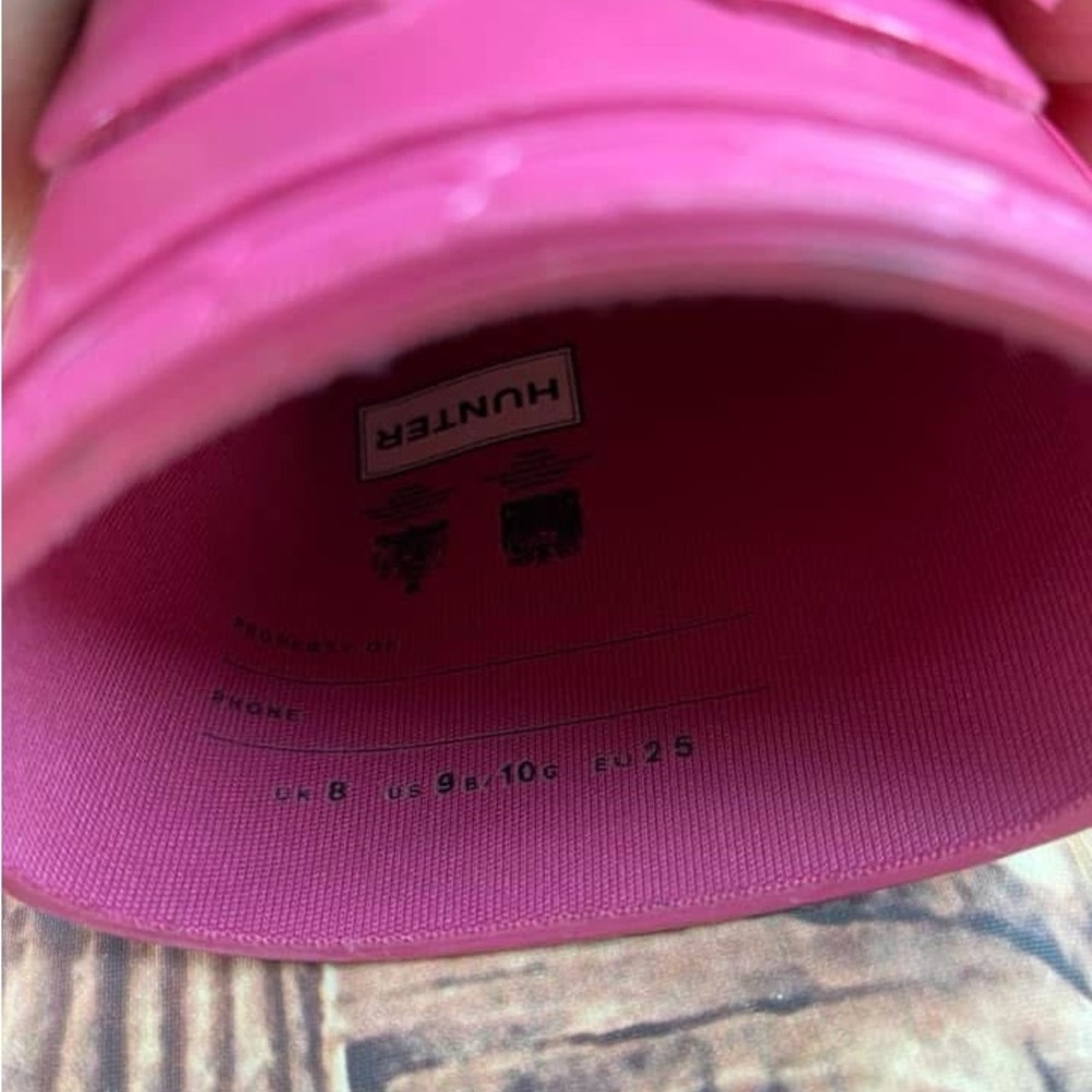 Hunter Kids Pink Glitter Boots - Picture 3 of 4